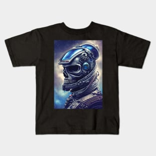 Skeleton Astronaut | Space Skull | Dystopian Art | Skull Astronaut Artwork | Fantasy Astronaut Skull Kids T-Shirt